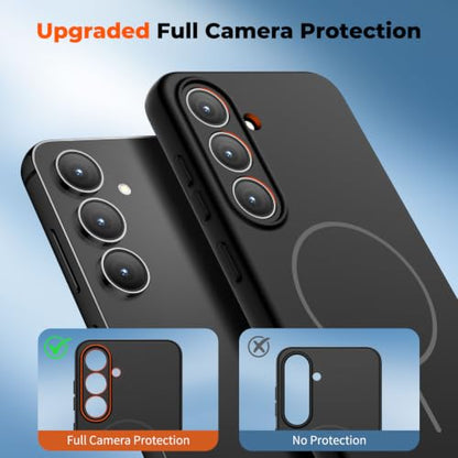 zapica Magnetic for Samsung Galaxy S26 FE Case/S25 FE Case, Midnight Black - color: Midnight Black, size: Samsung Galaxy S26 FE/S25 FE 6.7''