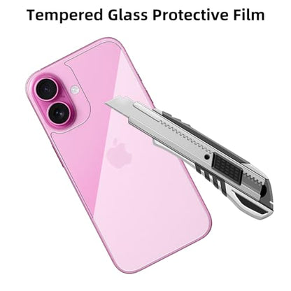 3 Pack Glass Back Screen Protector Compatible for iPhone 16 6.1-Inch - size: iPhone 16