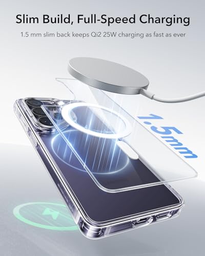 ESR for Samsung Galaxy S26 Ultra Case with Stash Stand, Compatible with MagSafe, Military-Grade Protection, Magnetic Case for Samsung Galaxy S26 Ultra, Scratch-Resistant Back Cover, Clear - color: Clear