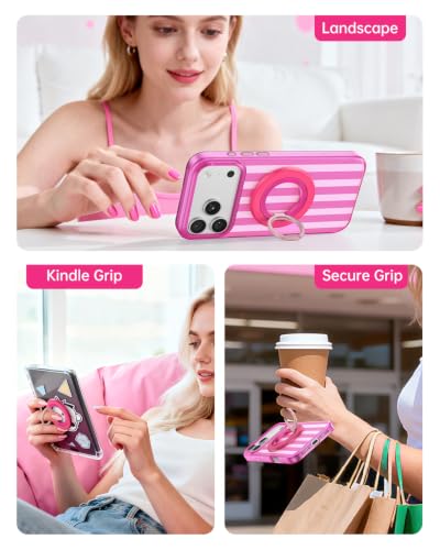 SYNCWIRE for MagSafe Phone Grip, Magnetic Phone Ring Holder - color: Rose Pink