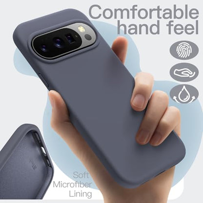 JETech Silicone Case for Google Pixel 10/10 Pro, Moonstone | Silky Soft Touch, Shockproof Protection, Scratch Resistant, Microfiber Lining - color: Moonstone, size: Pixel 10/10 Pro