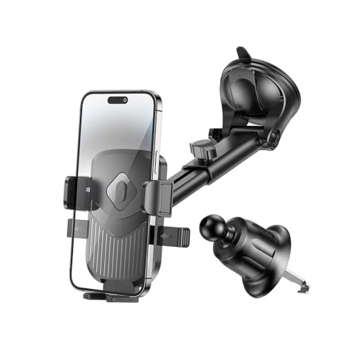 Car Phone Holder 360 Rotation Adjustable Smartphone Mount Black - color: Black