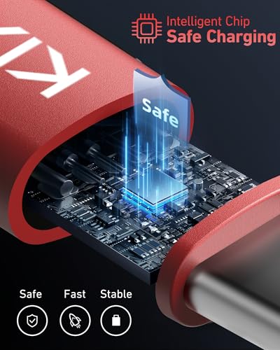 Coiled USB C Cable 6FT, 2Pack USB C to USB C Cable for Car 66W USB-C Fast - color: Red, size: 6FT - 2Pack, style: USB C to USB C
