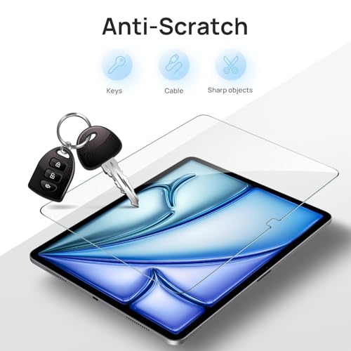 Gerutek 2-Pack Screen Protector for iPad Air 11-inch M4/M3/M2 (2026/2025/2024) Tempered Glass Film for iPad Air 8th/7th/6th Generation 11 inch 9H Hardness, Apple Pencil Compatible & Case Friendly - size: iPad Air 11" M4/M3/M2