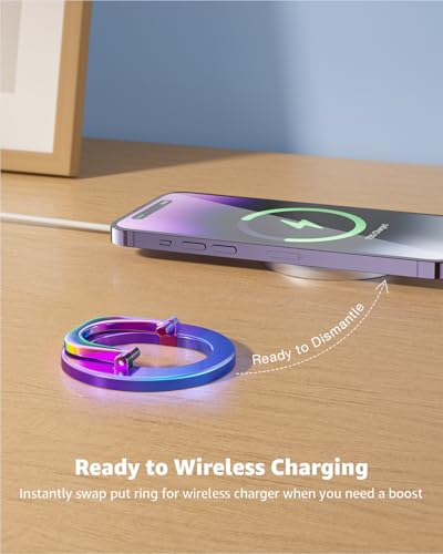 SUPERONE for MagSafe Phone Grip,Magnetic Phone Ring Holder and Stand - color: Colorful