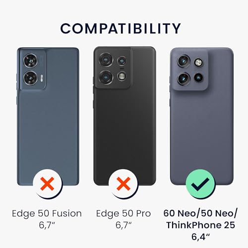 kwmobile TPU Silicone Case Compatible with Motorola Edge 60 Neo/Edge 50 Neo/ThinkPhone 25 - Case Soft Cover - Don't Touch My Phone White/Black - size: Edge 60 Neo / Edge 50 Neo / ThinkPhone 25