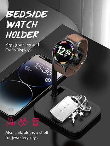 Universal Smart Watch Dock,Adjustable Telescopic Charging Stand - color: Black Universal Watch Bracket