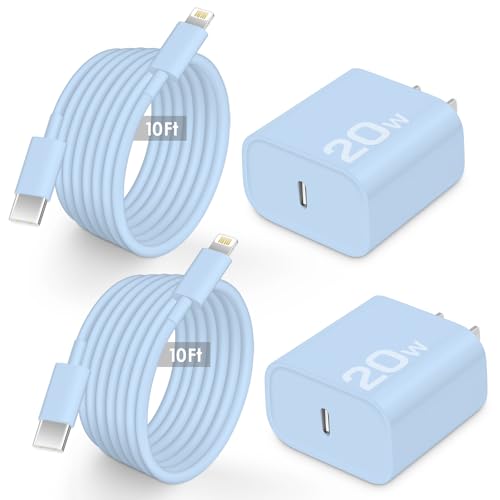 AISNI Fast Charger for iPhone 14 13 with 10 Ft iPhone Charger Cable - color: Blue, size: 10ft