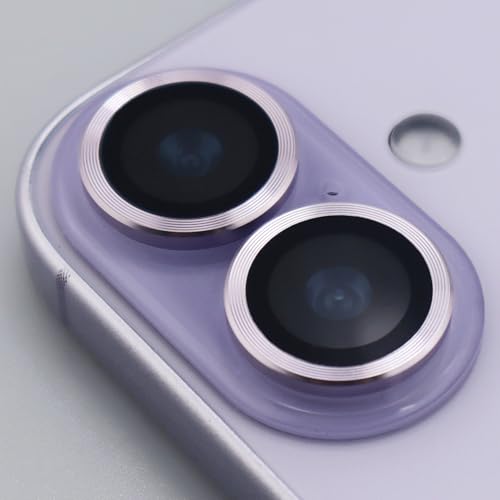 for iPhone 17 Camera Lens Protector Metal Tempered Glass Screen Accessories Cover (Purple) - color: Purple