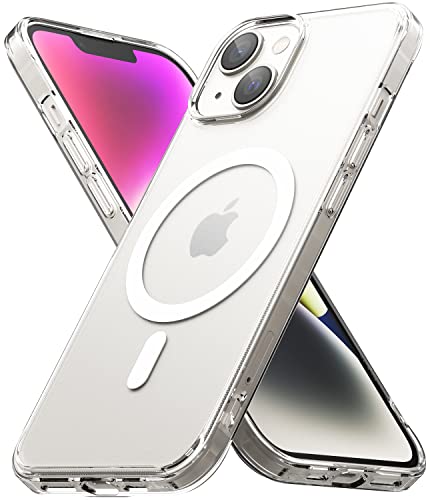 Ringke Fusion for iPhone 14 Case [Compatible with MagSafe] Oil & Dirt Resistant Anti-Fingerprint Technology Prevents Oily Smudges - Magnetic Matte Clear - size: iPhone 14