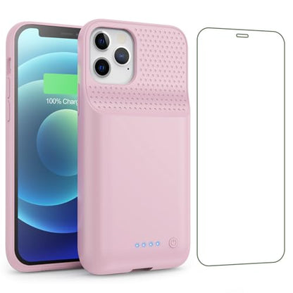 Battery Case for iPhone 12/12 Pro,[2025 Upgraded] 10800mAh Ultra-Slim Portable Extended Charger Case Cover for iPhone 12/12 Pro Charging Case (6.1 Inch)-Pink - color: Pink
