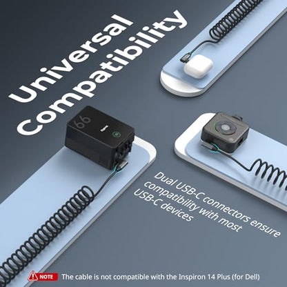 SMALLRIG USB-C to USB-C Coiled Cable (Angled to Angled) - 4793 - size: 1.15-3.28 ft, style: Angled to Angled Coiled