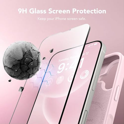GONEZ Magnetic for iPhone 16 Case, Silicone Cover Chalk Pink - color: A-Chalk Pink, size: Iphone 16