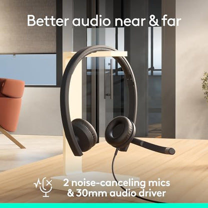 Logitech H570e USB-A Wired Headset with Microphone PC and Mac - Black - size: Teams, style: Stereo