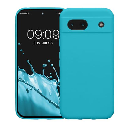 kwmobile Case Compatible with Google Pixel 8a Case - Protective Slim TPU Phone Cover - Soft Matte Finish - Cool Glacier - color: Cool Glacier