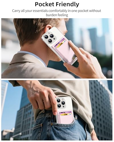 For Magsafe Wallet Stand, 6 Cards Holder, RFID Blocking | Strongest Magnetic Wallet for iPhone 17/16/15/14/13/12 Series, Magnetic Card Holder, ID Window, Vegan Leather, Baby Pink - color: Baby Pink