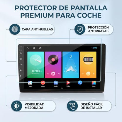 Tbest Navigation Screen Protector Anti Glare Anti Fingerprint Central Control Tempered Film for Car (9 Inch) - size: 9 Inch