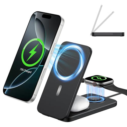 3 in 1 Wireless Charging Station for iPhone, Apple Watch & AirPods