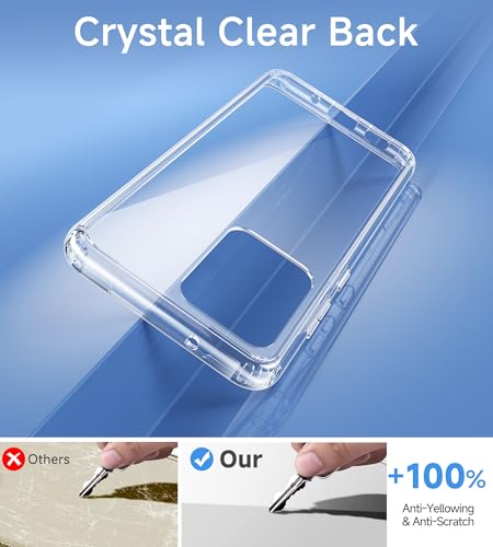 USLAI Case for Samsung Galaxy S20 Ultra, Anti-Yellowing, Crystal Clear Back, Shockproof & Military‑Grade Drop Protection - Transparent - color: Clear, size: Galaxy S20 Ultra