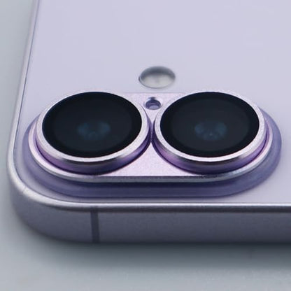 for iPhone 17 Camera Lens Protector Tempered Glass Metal Full Coverage Lens Cover Accessories (Purple) - color: Purple