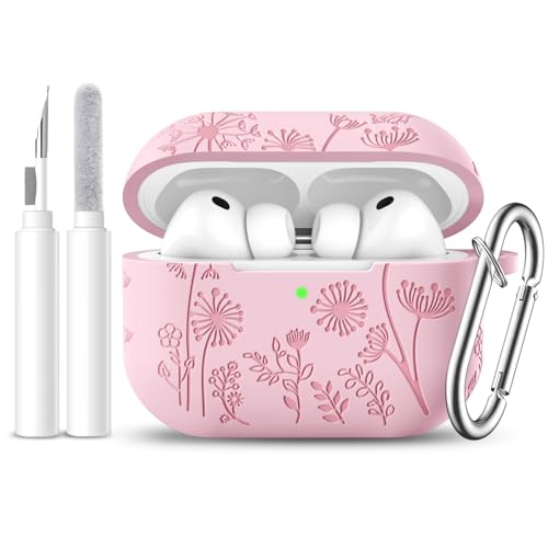 Lerobo for AirPods Pro 3 Case with Cleaner Kit & Keychain, Pink - color: A-Pink, size: AirPods Pro 3