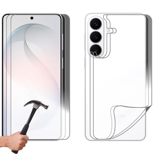 2 Set Tempered Glass Screen Protector for Samsung Galaxy S26 Front and Soft Film Back Bulk