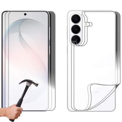 2 Set Tempered Glass Screen Protector for Samsung Galaxy S26 Front and Soft Film Back Bulk