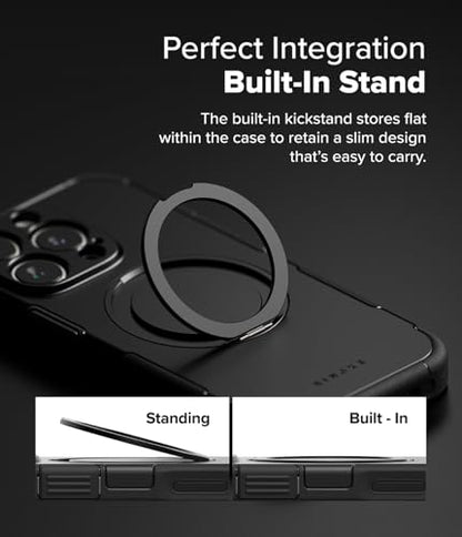 Ringke for iPhone 16 Pro Max Case [Alles Black] | Compatible with MagSafe, 360° Rotating Kickstand, Camera Control Capture Button Protection, Powerful Magnet - color: Black, size: iPhone 16 Pro Max