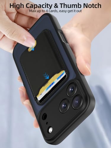 TopMade for iPhone 17 Pro Max Case with Mag-Safe Wallet, 4 Cards Holder - color: Black, size: iPhone 17 Pro Max