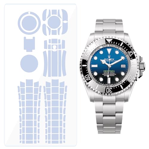 Protective Film for Rolex Sea-Dweller Deepsea 44mm 126660. Transparent skin full watch Screen Protector Body Cover Sticker(Full Body Film x2)