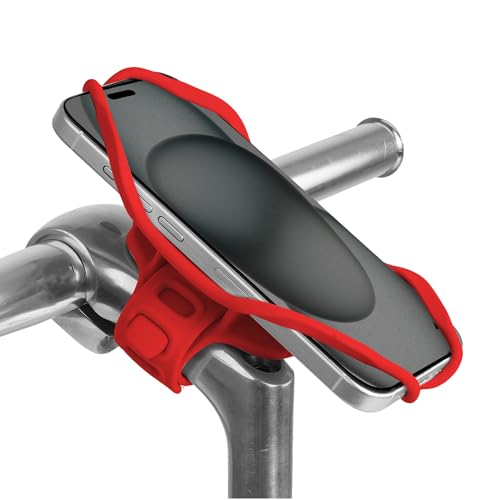 Bone Bike Tie 5 Pro, Universal Bike Phone Stem Mount for 4.7"-7.2" Phones - color: Red - Bike Tie 5 Pro