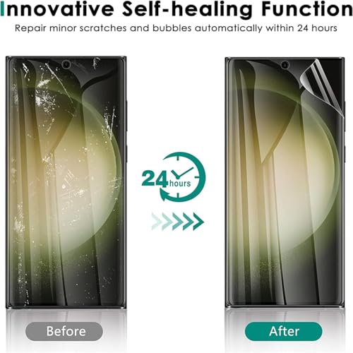 3 Pack Screen Protector Compatible for Samsung Galaxy S23 Ultra 6.8 Inch, HD Flexible Soft TPU Hydrogel Film for Samsung Galaxy S23 Ultra 5G - Support Fingerprint Unlock, High Sensitivity - size: Samsung Galaxy S23 Ultra