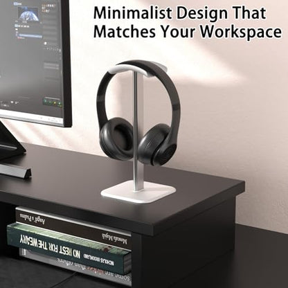 Headphone Stand for Desk - Headset Stand Headphone Holder (White) - color: White
