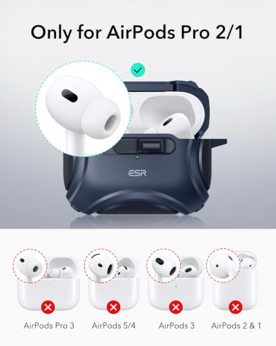 ESR for AirPods Pro 2 Case, Compatible with MagSafe, Cyber Series, Blue - color: Blue, size: AirPods Pro 2&1 Case