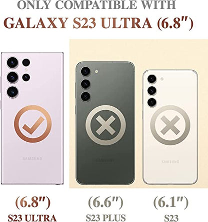 J.west Galaxy S23 Ultra Case 5G 6.8-inch, Luxury Sparkle Glitter Translucent Clear Opal Pearly Thinfoil Design Shiny Slim Print Soft Silicone Protective Phone Case Cover for Women Girls