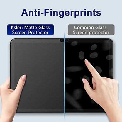 2 Pack Matte Glass Screen Protector for iPad A16 11 Inch (2025 11th Generation) / iPad 10th Generation 10.9” 2022 (Not Privacy) Anti Glare Anti Fingerprint Tempered Glass with Alignment Frame - size: iPad 11th 11"/10th 10.9"