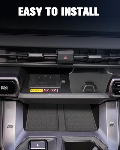 (2Pack) 2026 RAV4 Charging Tray Drawer Organizer for 2026 RAV4 Dual Wireless Charging Mat Silicone Non-Slip Protective Pad Under Screen Storage Box Compatible with 6th Gen 2026 Toyota RAV4 Accessories - size: 2) RAV4 2026 Set (2 Piece)