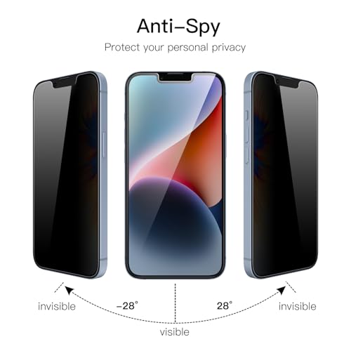 JETech Privacy Screen Protector for iPhone 14 Plus, 2-Pack - size: iPhone 14 Plus