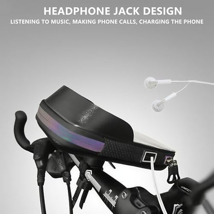 Waterproof Bike Phone Bag with Touchscreen, Bicycle Frame Phone Holder Fits Up to 7 Inch Phones, Cycling Top Tube Bag with Sun Visor for Road Bike & MTB - style: Minimalist, Sporty