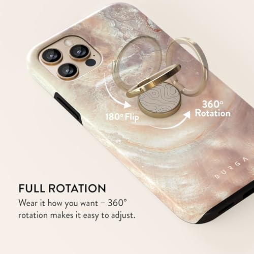 BURGA Cell Phone Ring, Holder Grip and Stand - Finger Phone Grip for Back of Smartphone Case, Kickstand 360 Rotation, Universal Ring for iPhone Samsung Galaxy Huawei Google Pixel, Stylish Accessories - color: Wild Terrain, style: Gold