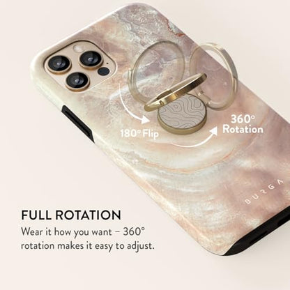 BURGA Cell Phone Ring, Holder Grip and Stand - Finger Phone Grip for Back of Smartphone Case, Kickstand 360 Rotation, Universal Ring for iPhone Samsung Galaxy Huawei Google Pixel, Stylish Accessories - color: Wild Terrain, style: Gold