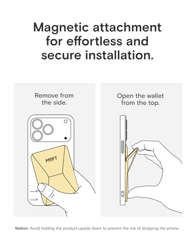 MOFT Magnetic Wallet Stand Compatible with iPhone 17/16/15/14/13/12 Series, Angle Adjustment & Magsafe Compatible MOVAS Phone Stand,Panna Cotta - color: Panna Cotta, size: Standard
