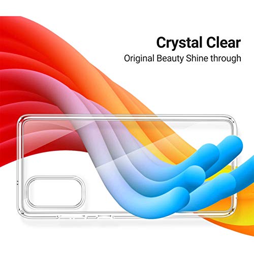 Cover for TCL 30 SE (6.52") with [2 X Tempered Glass Protective Film], [Ultra-Thin Clear Soft TPU Shockproof Case] Anti-Yellow Phone Case for TCL 30 SE - Clear