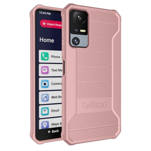 BELTRON Jitterbug Smart 4 Phone Case, Slim Industrial Strength Protective Grip Case with Reinforced Technology for TCL 40XL / Lively Jitterbug Smart4 (Pink) - color: Pink