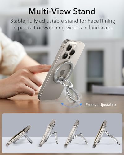 ESR Magnetic Phone Ring Holder for iPhone 17/16/15/14/13/12 - color: Natural Titanium