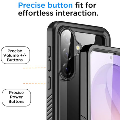 AICase for Samsung Galaxy S26 Plus Case Waterproof, Clear Water Proof Shockproof Snowproof Dustproof Full Body Rugged Transparent Underwater Phone Case for Galaxy S26 Plus Built-in Screen Protector - size: S26 PLUS