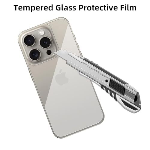 3 Pack Glass Back Screen Protector for iPhone 15 Pro/14 Pro 6.1 Inch - size: iPhone 15 pro / 14 Pro