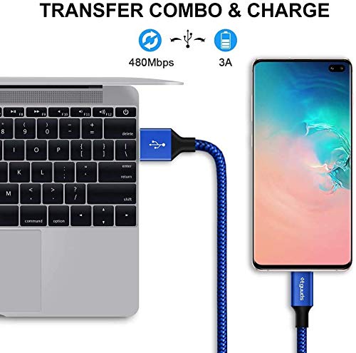 etguuds Long USB to USB C Cable, 16ft USB A to USB C Cable Fast Charging - color: Blue