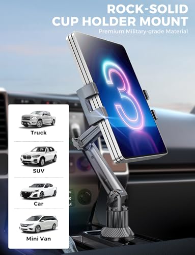 eSamcore Cup Holder Tablet Mount for Truck, Car Tablet Holder, iPad Stand