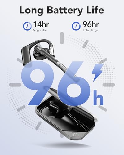 Bluetooth 6.0 Open-Ear Headset with Noise-Canceling Microphone
